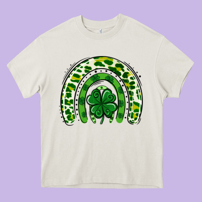 St Patrick Rainbow Heavy Core Tee Designed By Jasminsmagicworld