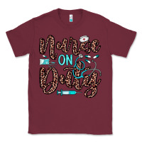 Burgundy nurse on duty Classic Tee - JahusDesignShop