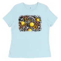 Baby Blue lacrosse background Ladies Tee - JahusDesignShop