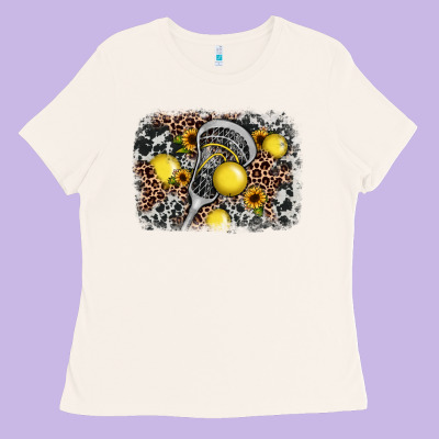 Lacrosse Background Ladies Tee Designed By Jahusdesignshop