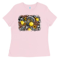 Bubblegum Pink lacrosse background Ladies Tee - JahusDesignShop