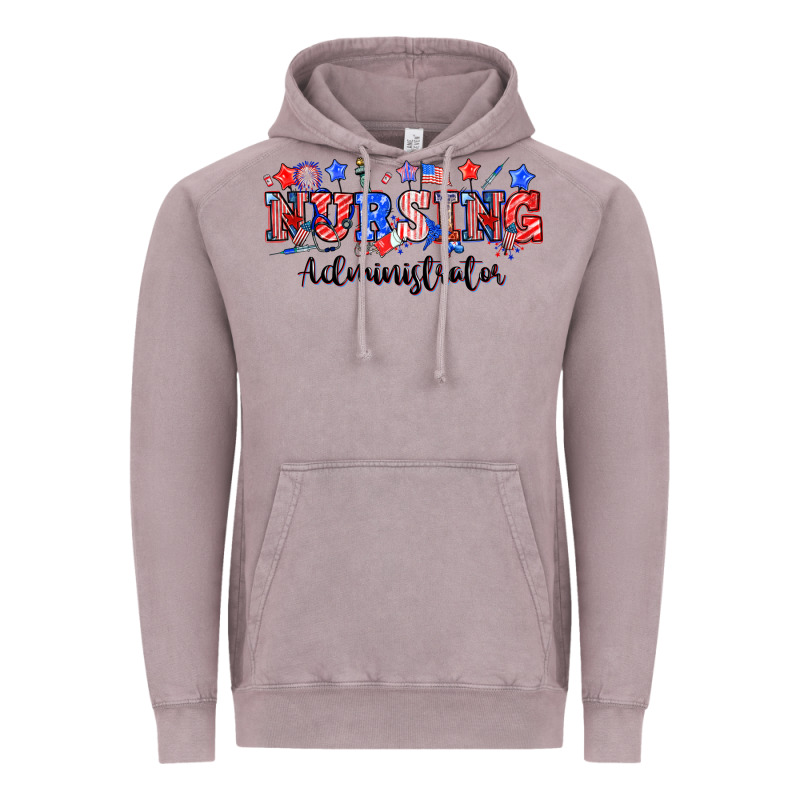 4th Of July Nursing Administrator Vintage Hoodie by NancyCooperArtShop | Teevron