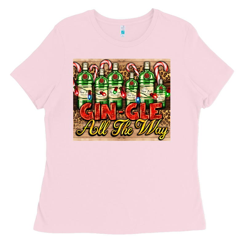 Gin Gle Christmas Gin Bottles Ladies Tee by AdoDesignShop | Teevron