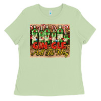 Matcha GIN GLE Christmas gin bottles Ladies Tee - AdoDesignShop