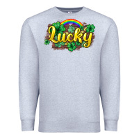 Heather Grey Lucky St. Patrick's Day Premium Sweatshirt - HowdyJamesFarm