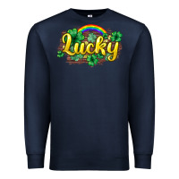 Navy Lucky St. Patrick's Day Premium Sweatshirt - HowdyJamesFarm