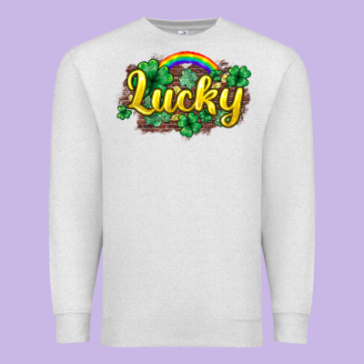 Lucky St. Patrick's Day Premium Sweatshirt Designed By Howdyjamesfarm