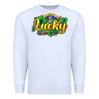 White Lucky St. Patrick's Day Premium Sweatshirt - HowdyJamesFarm
