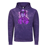 Cloud Purple Domestic Violence Warrior purple ribbon Vintage Hoodie - NancyCooperArtShop