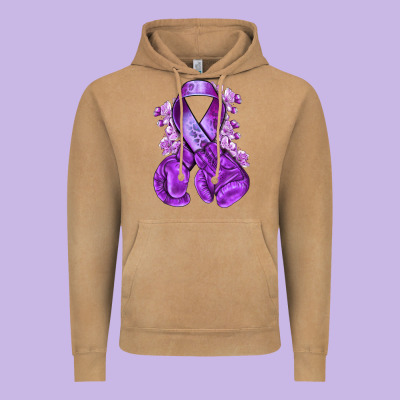 Domestic Violence Warrior Purple Ribbon Vintage Hoodie Designed By Nancycooperartshop