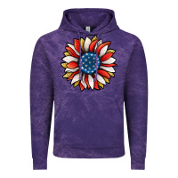 Cloud Purple Patriotic Sunflower Vintage Hoodie - Jasminsmagicworld