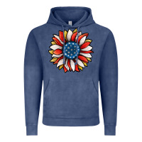 Vintage Denim Patriotic Sunflower Vintage Hoodie - Jasminsmagicworld