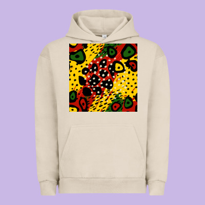 African Colors Pattern Urban Hoodie Designed By Bundleandbundleshop
