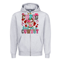 Heather Grey Cupid find me a cowboy Valentine's Day Zipper Hoodie - HowdyJamesFarm