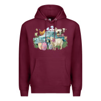 Easter Truck Farm Animals Easter Day Premium Hoodie | Teevron