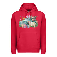 Cardinal Easter truck farm animals Easter Day Premium Hoodie - HowdyJamesFarm