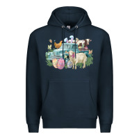 Navy Easter truck farm animals Easter Day Premium Hoodie - HowdyJamesFarm