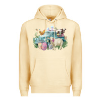 Pina Colada Easter truck farm animals Easter Day Premium Hoodie - HowdyJamesFarm