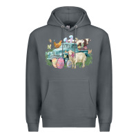 Rock Easter truck farm animals Easter Day Premium Hoodie - HowdyJamesFarm