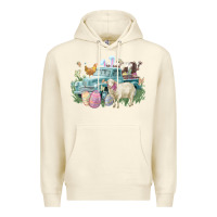 Sandshell Easter truck farm animals Easter Day Premium Hoodie - HowdyJamesFarm