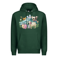 Sports Green Easter truck farm animals Easter Day Premium Hoodie - HowdyJamesFarm