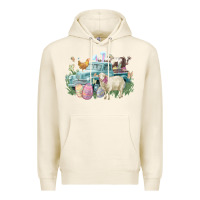 Tofu Easter truck farm animals Easter Day Premium Hoodie - HowdyJamesFarm