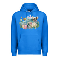 True Royal Easter truck farm animals Easter Day Premium Hoodie - HowdyJamesFarm