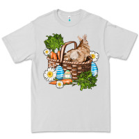 Dove Grey easter bunny in basket wıth carrot and eggs Premium Tee - AdoDesignShop