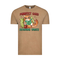 Vintage Coffee purrfect cozy reading vibes Vintage Tee - MaliasSmallBusiness