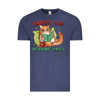 Vintage Denim purrfect cozy reading vibes Vintage Tee - MaliasSmallBusiness
