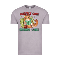 Purrfect Cozy Reading Vibes Vintage Tee | Teevron