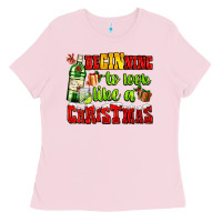 Beginning To Look Like A Christmas With Gin And Gifts Ladies Tee | Teevron
