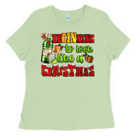 Matcha beginning to look like a christmas with gin and gifts Ladies Tee - AdoDesignShop
