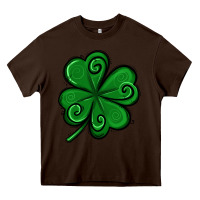 Chocolate Brown St. Patrick's Day Shamrock Heavy Core Tee - Jasminsmagicworld