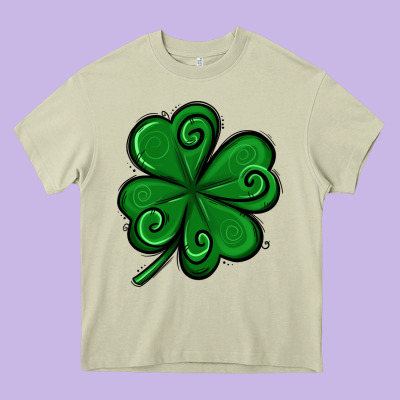 St. Patrick's Day Shamrock Heavy Core Tee Designed By Jasminsmagicworld