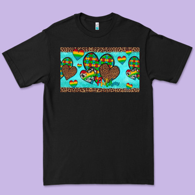 Western Hearts Autism Cup Premium Tee Designed By Artiststas