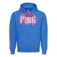 True Royal Think pink Cancer Awareness Zipper Hoodie - HowdyJamesFarm