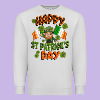 Happy St Patricks Day Premium Sweatshirt Designed By Cowgirlartshop