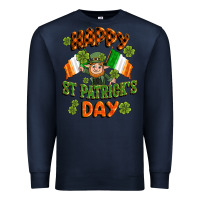 Navy happy st patricks day Premium Sweatshirt - CowGirlArtShop