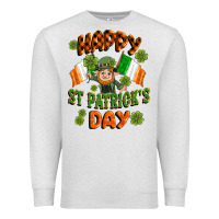 Oatmeal Heather happy st patricks day Premium Sweatshirt - CowGirlArtShop