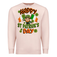 Pale Pink happy st patricks day Premium Sweatshirt - CowGirlArtShop