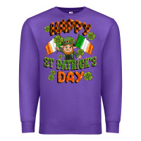 Purple happy st patricks day Premium Sweatshirt - CowGirlArtShop