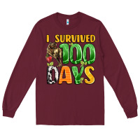 Dinosaur 100day Celebration Long Sleeve Tee | Teevron