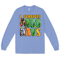 Colony Blue dinosaur 100day celebration Long Sleeve Tee - LillyAllenDesigns