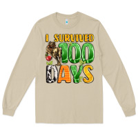 Mushroom dinosaur 100day celebration Long Sleeve Tee - LillyAllenDesigns