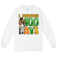 White dinosaur 100day celebration Long Sleeve Tee - LillyAllenDesigns