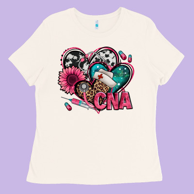 Certified Nursing Assistant Cna Hearts Ladies Tee Designed By Jasminsmagicworld