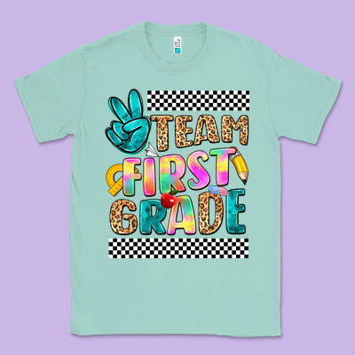 Team First Grade Classic Tee Designed By Nancycooperartshop