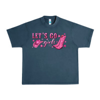 Midnight Navy lets go girls Urban Heavy Tee - NancyCooperArtShop