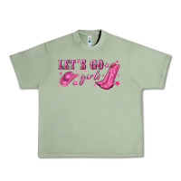 Oil Green lets go girls Urban Heavy Tee - NancyCooperArtShop